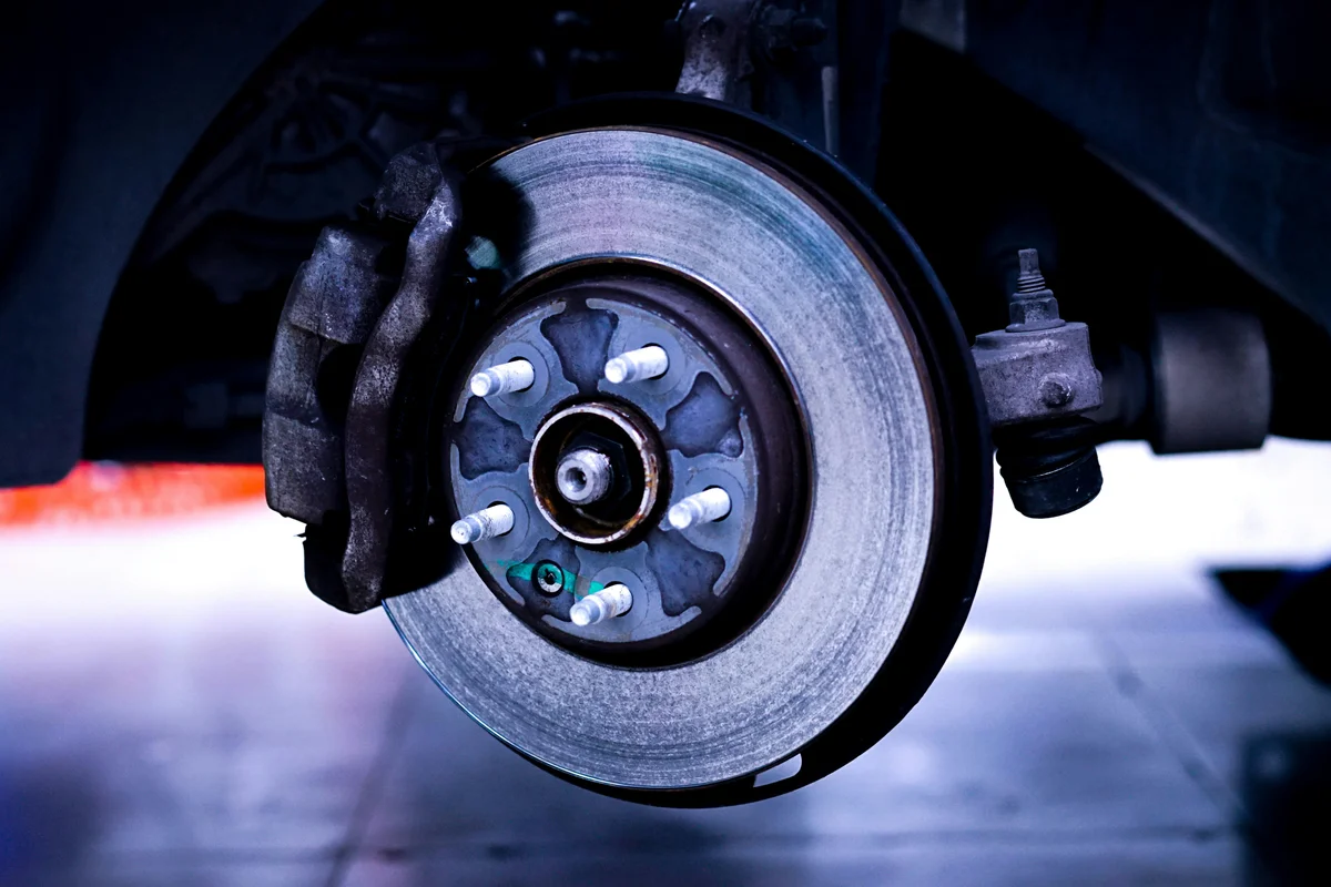 Vehicle brake disc and caliper